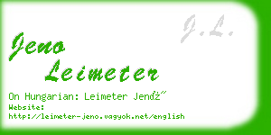 jeno leimeter business card